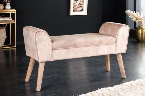 Design bank SCARLETT 90cm beige koffiefluweel - 43279, Huis en Inrichting, Banken | Bankstellen, Ophalen of Verzenden