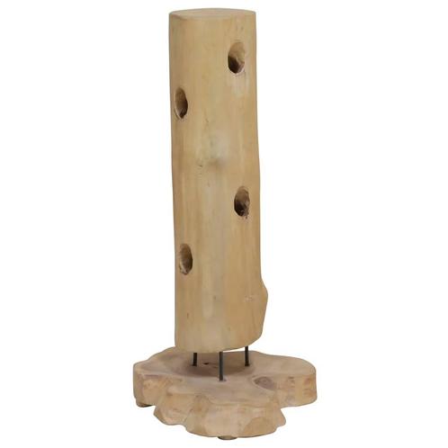 vidaXL Wijnrek voor 8 flessen 40x30x80 cm massief teakhout, Huis en Inrichting, Woonaccessoires | Wijnrekken, Nieuw, Verzenden