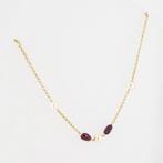 Hanger - 18 karaat Geel goud - 2.00ct. tw. Robijn - Parel