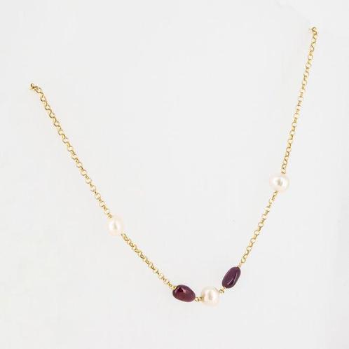 Hanger - 18 karaat Geel goud - 2.00ct. tw. Robijn - Parel, Sieraden, Tassen en Uiterlijk, Antieke sieraden
