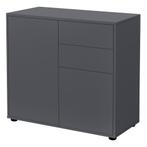Commode Paarl druk en open 74x79x36 cm donkergrijs mat, Verzenden, Nieuw