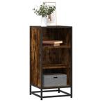 vidaXL Dressoir 35,5x35x76 cm bewerkt hout en metaal gerookt, Huis en Inrichting, Kasten | Dressoirs, Verzenden, Nieuw, Overige houtsoorten