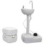 vidaXL Campingtoilet en wasbak draagbaar, Verzenden, Nieuw