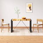 vidaXL Eettafel 120 cm massief ruw mangohout, Huis en Inrichting, Tafels | Eettafels, Verzenden, Nieuw