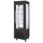 Panoramische vitrine, 5 draaiende plateaus, 360 LT, Zwart, Verzenden, Nieuw in verpakking, Koelen en Vriezen