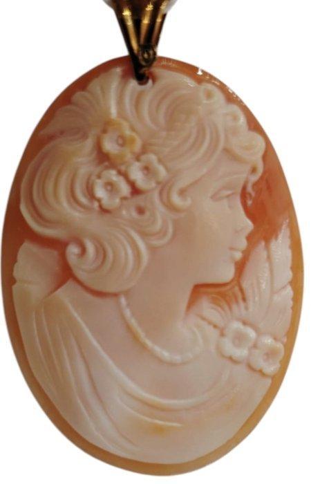Zonder Minimumprijs - Cameo - 18 karaat Geel goud - Carneool, Sieraden, Tassen en Uiterlijk, Antieke sieraden
