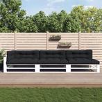 vidaXL Palletkussens 7 st stof zwart, Huis en Inrichting, Woonaccessoires | Kussens, Verzenden, Nieuw, Zwart