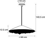 Tweedekans | QAZQA franje - Art Deco Hanglamp met kap - 1, Huis en Inrichting, Lampen | Hanglampen, Ophalen of Verzenden, Zo goed als nieuw