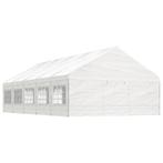 vidaXL Prieel met dak 11,15x5,88x3,75 m polyetheen wit, Verzenden, Nieuw
