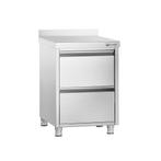 GGM Gastro | Ladekast PREMIUM met 2 laden & achterwand - |, Verzenden, Nieuw in verpakking, RVS Meubilair