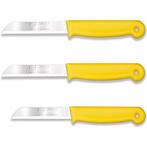 Solingen 3 delige keukenmessen set met 2 schilmessen en 1..., Ophalen of Verzenden, Nieuw, Kunststof, Bestekset