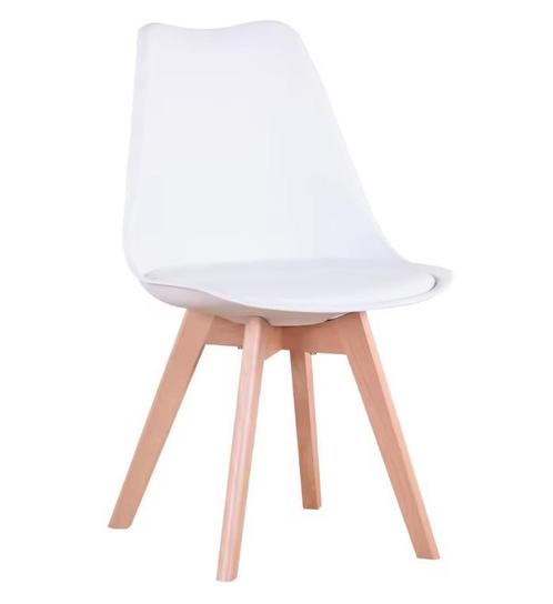 4x Nordic Eetkamerstoelen – Hout en PU Leer – Stoelen Set, Huis en Inrichting, Stoelen, Nieuw, Verzenden