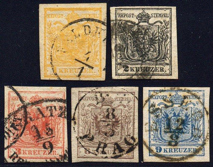 Oostenrijk 1850 - 1e uitgave volledig op handpapier -, Postzegels en Munten, Postzegels | Europa | Oostenrijk