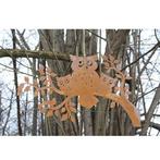 Edelroest tuindecoratie uilen op tak | om aan de zijkant te, Huis en Inrichting, Verzenden, Nieuw