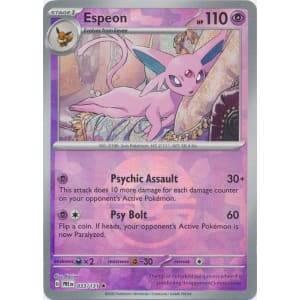 Espeon 033/131 Pokeball Prismatic Evolutions, Hobby en Vrije tijd, Verzamelkaartspellen | Pokémon, Losse kaart, Nieuw, Foil, Ophalen of Verzenden