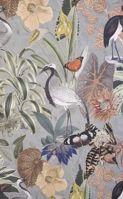 300x280cm! NIEUW exclusief textiel met zeldzame vogels -, Antiek en Kunst, Antiek | Kleden en Textiel