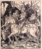 Parodie van de Ridder, Dood en Duivel op spotprent (Lithos), Antiek en Kunst, Verzenden