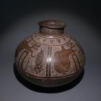 Nazca - Huari, Peru Terracotta, Aardewerk Versierde pot. Ø