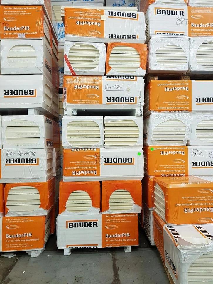 B-keus PIR 2-zijdig aluminium 1200x1000x160mm T&G Rd: 7,27, Doe-het-zelf en Verbouw, Isolatie en Afdichting, Ophalen of Verzenden