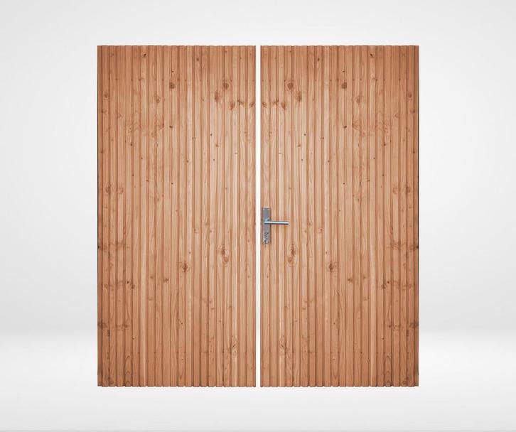 Dubbele Tuinpoort Triple profiel Douglas Verticaal, Tuin en Terras, Tuinpoorten, Ophalen of Verzenden