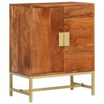 vidaXL Dressoir 60x35x75 cm massief acaciahout, Huis en Inrichting, Kasten | Dressoirs, Verzenden, Nieuw, 50 tot 100 cm, 25 tot 50 cm