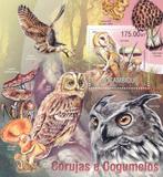 Mozambique - 2013 - Paddestoelen / Uilen - Postfris, Postzegels en Munten, Postzegels | Thematische zegels, Verzenden, Postfris