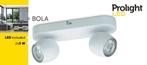 Prolight Bola - Opbouwspot -  LED - GU10 - Wit - 2, Huis en Inrichting, Ophalen of Verzenden, Zo goed als nieuw