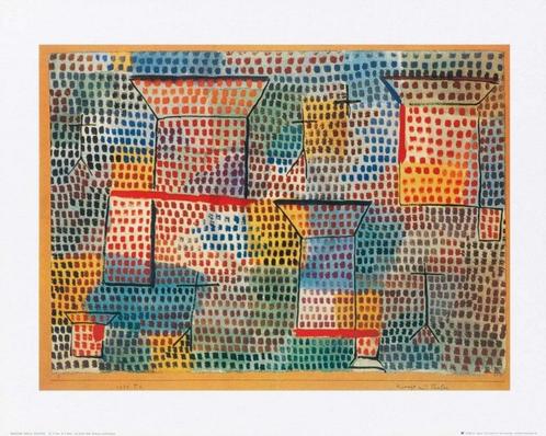 Kunstdruk Paul Klee - Kreuze und Säulen 50x40cm, Huis en Inrichting, Woonaccessoires | Schilderijen, Tekeningen en Foto's, Nieuw