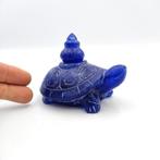 Oud-Indochinese Blue Glass Crystal Stupa op schildpadbasis