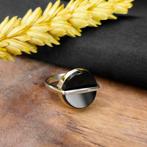 Gouden ring met onyx (zegelring, unisex ring, pinkring), Sieraden, Tassen en Uiterlijk, Ringen, Gebruikt, Overige kleuren, Ophalen of Verzenden