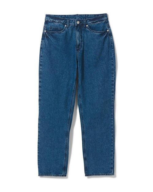 HEMA Dames jeans straight fit middenblauw, Kleding | Dames, Overige Dameskleding, Nieuw, Verzenden