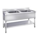 GGM Gastro | Spoeltafel PREMIUM - 1600x700mm - met onderbouw, Verzenden