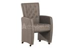 Eetkamerstoel Carina - eetkamerstoelen - Taupe, Huis en Inrichting, Stoelen, Nieuw, Stof
