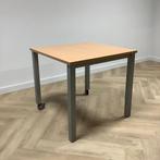 mobiele kantinetafel, (hxbxd) 74x80x80 cm, Beuken - grijs, Ophalen of Verzenden, Gebruikt, Bureau