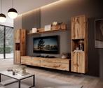Meubella Wandmeubel Pure XL eiken set tvmeubel, Huis en Inrichting, Kasten | Wandmeubels, Verzenden, 150 tot 200 cm, Nieuw, 150 tot 200 cm