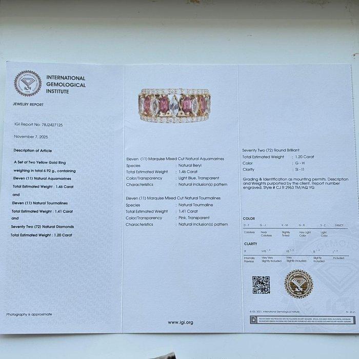 Verlovingsring - 14 karaat Geel goud - 4.07ct. tw., Sieraden, Tassen en Uiterlijk, Antieke sieraden