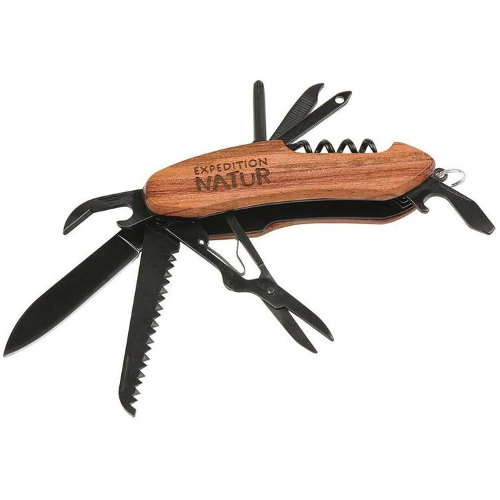Zakmes Expedition Natur Roestvrij Staal - 9 Functies - Inclu, Caravans en Kamperen, Kampeergereedschap, Nieuw, Ophalen of Verzenden