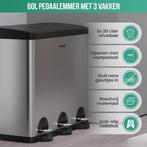2dekans | Avalo Prullenbak Afvalscheiding 60 Liter - RVS, Huis en Inrichting, Ophalen of Verzenden, Gebruikt