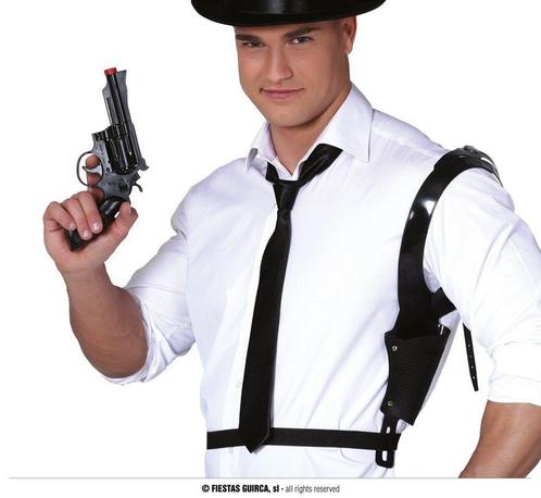 Schouder holster met pistool, Hobby en Vrije tijd, Feestartikelen, Feestartikel, Nieuw, Verzenden