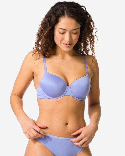 HEMA Voorgevormde bh met beugel recycled micro blauw, Kleding | Dames, Ondergoed en Lingerie, Verzenden