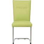 Leren eetkamerstoel Retro - Toledo Lime (felgroen) -, Huis en Inrichting, Stoelen, Nieuw, Leer, Ophalen of Verzenden, Leren eetkamerstoel Retro - Toledo Lime (felgroen) - Sledepoot staal rond RVS past perfect in uw interieur als u woonstijl: Modern is.