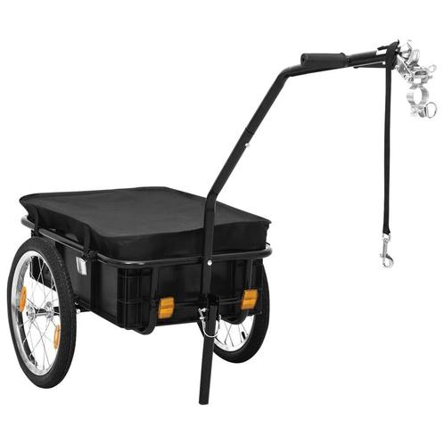 Fietstrailer Zwart 50kg | Retourdeal | 40% Korting!, Fietsen en Brommers, Fietsaccessoires | Aanhangers en Karren, 40 tot 60 kg