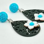 Turquoise - Zilver - Oorbellen - Amerikaanse tujcheese, Antiek en Kunst