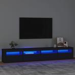 vidaXL Tv-meubel met LED-verlichting 240x35x40 cm zwart, Huis en Inrichting, Minder dan 50 cm, Verzenden, Nieuw, Minder dan 100 cm