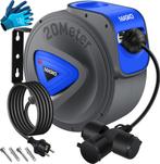 MASKO® Kabelhaspel 20 meter automatisch voor buiten met 3 st, Doe-het-zelf en Verbouw, Elektra en Kabels, Verzenden, Zo goed als nieuw