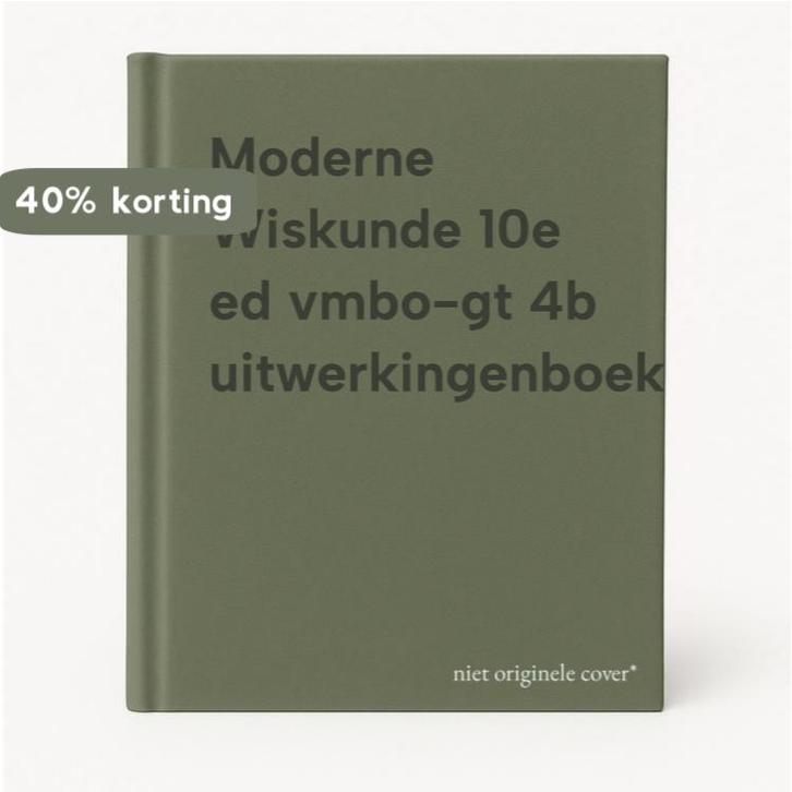 Moderne Wiskunde 10e ed vmbo-gt 4b uitwerkingenboek, Boeken, Schoolboeken, Gelezen, Verzenden