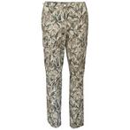 Cambio • cargo pantalon Kalla met bladprint • 36, Nieuw, Wit, Maat 36 (S), Cambio