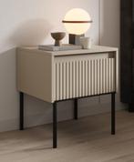 Meubella Nachtkastje Timoteo beige 45 cm met lade, Verzenden, Nieuw