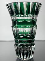 Val Saint Lambert - Vaas - Kristal - Vaas smaragd VSL, Antiek en Kunst, Antiek | Glas en Kristal