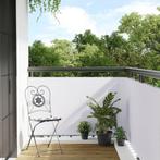 vidaXL Balkonscherm 600x80 cm poly rattan wit, Verzenden, Nieuw, Kunststof, Minder dan 1 meter